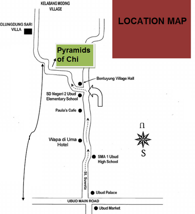 Peter et sa révélation des pyramides. Plan d'accès. 