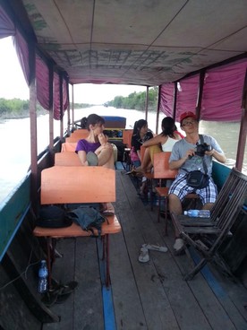 Tonlé Sap le lac du Mékong classé par l'UNESCO. A bord 