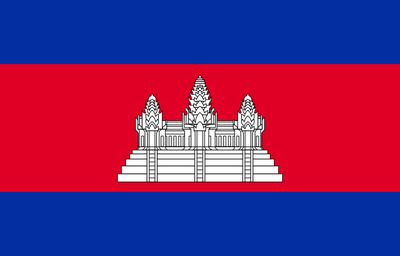 Empire Khmer : magie des temples d'Angkor au Cambodge. Drapeau national