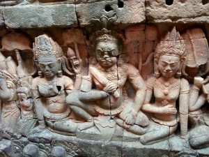 Empire Khmer : magie des temples d'Angkor au Cambodge. Fresque