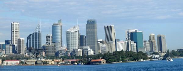 Sydney, Océanie, la terre promise de l'Océan indien. Vue panoramique