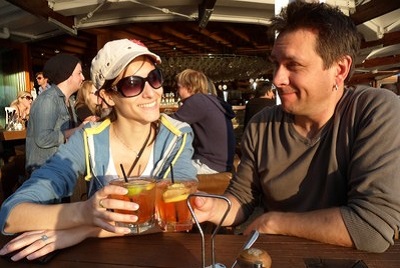 Végétarisme et restaurants à Sydney. Terrasse à Manly