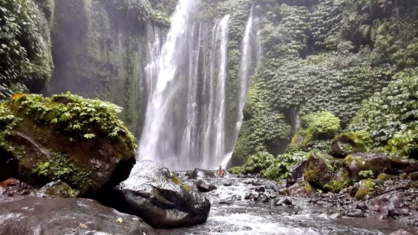 Mont Rinjani, compétition ultra trail 2013 à Lombok Le trek cascade 