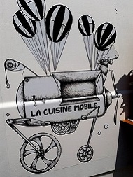 Alex et son Food Truck végétarien Logo cuisine mobile