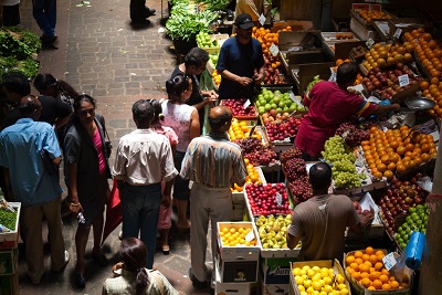 Voyager à Maurice tout en restant végétarien : yes we can! Marché à Port Louis