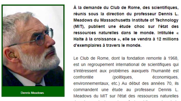 Effondrement planétaire et Pleine conscience. Le rapport Meadows