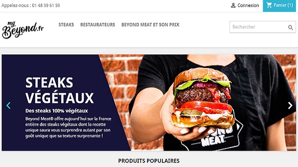 Le site marchand Beyond Meat 