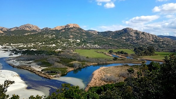 Création d'une Maison d'Hôtes végane : l'exemple de Florence. Paysage Corse Chocolat & Turquoise